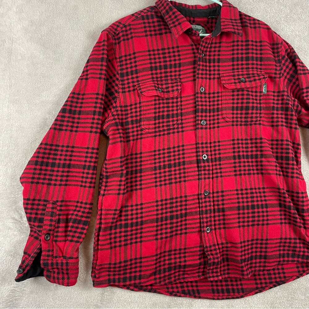 Woolrich Shacket Mens Xl Red Plaid Check Flannel … - image 2